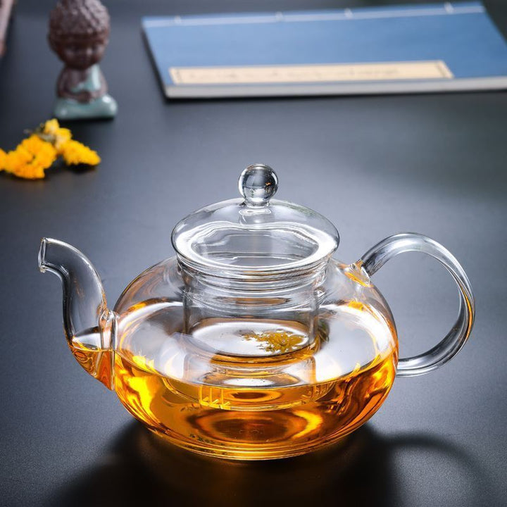 Glass Teapot Filter Flower Teapot Pu'er Kung Fu Black Tea Teaware Filter