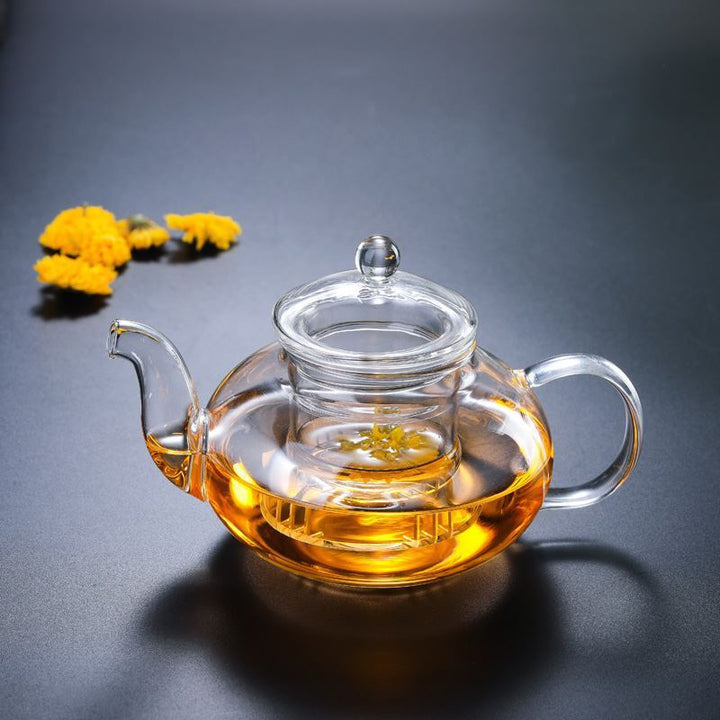 Glass Teapot Filter Flower Teapot Pu'er Kung Fu Black Tea Teaware Filter