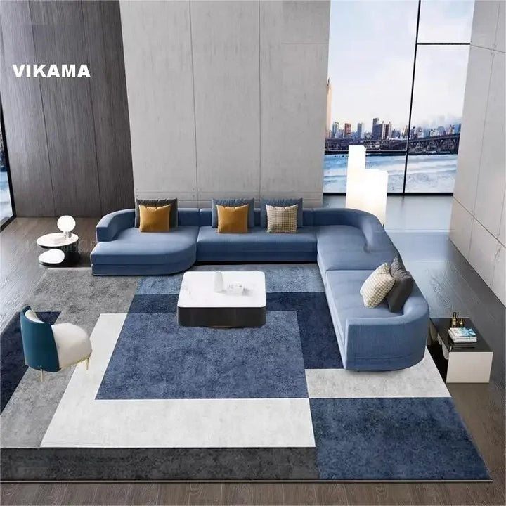 Nordic Simple Crystal Velvet Carpet Living Room Dirt Resistant Bedroom Sofa Coffee Table Mat Bedroom Bedside Non-Slip Mat