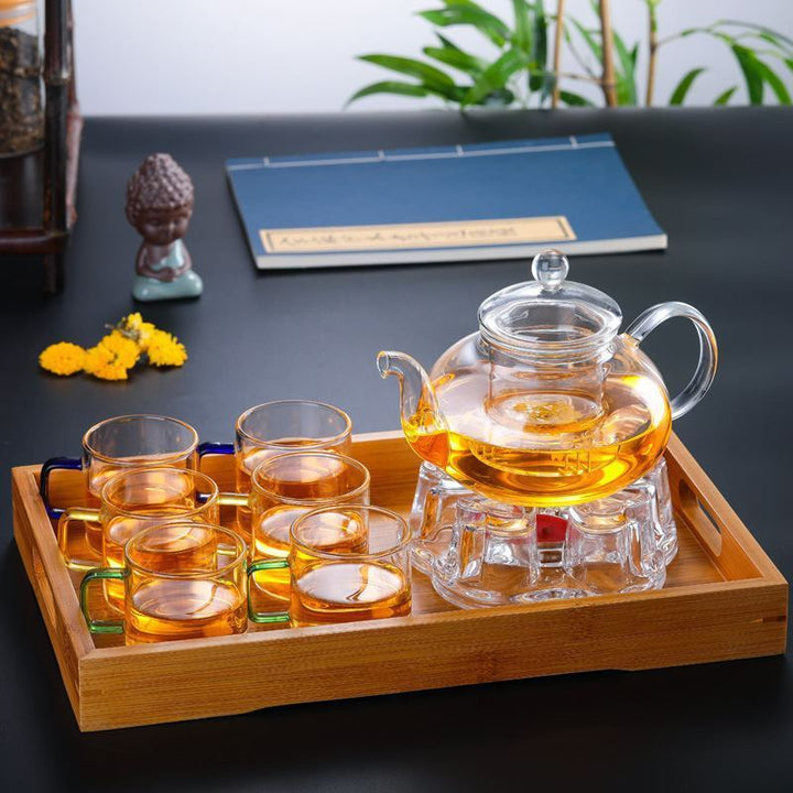 Glass Teapot Filter Flower Teapot Pu'er Kung Fu Black Tea Teaware Filter